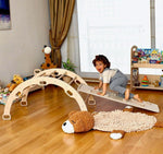 Climbing Arch with Rockwall Ramp and Star Pillow Set | Montessori Toys Set-3