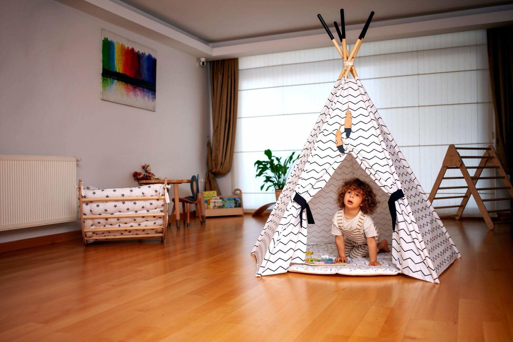XL Teepee Tent and Play Mat Set-1